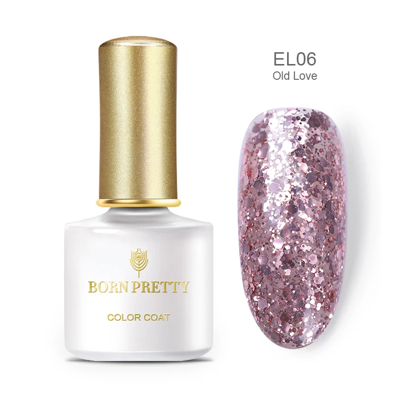 EL06 Born pretty, голографическая блестящая Гель-лак, 54 Цвета, блестящий УФ-Гель-лак для ногтей, нужен УФ-светодиодный лак для маникюра - Цвет: EL06