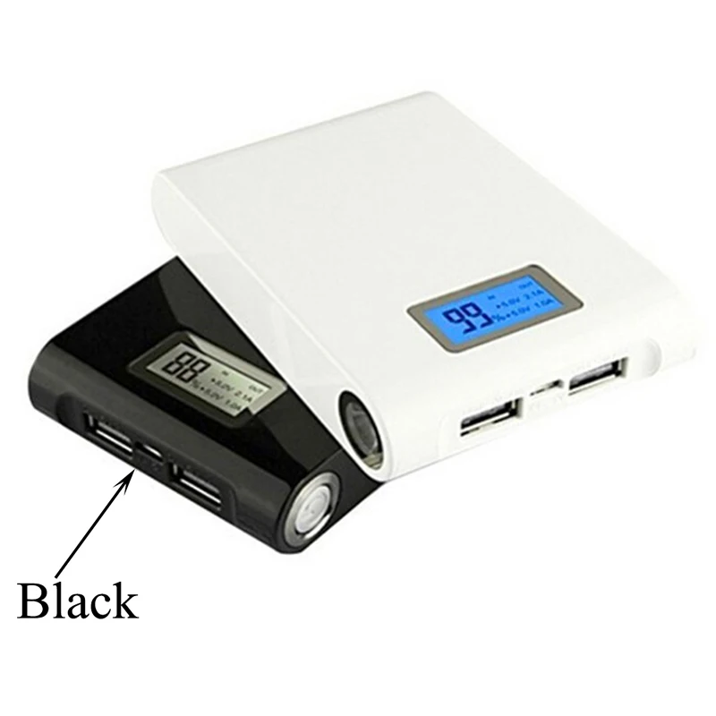 5V 12000mah Dual USB Power Bank 18650 Battery Charger Case For Phone Battery Storage Boxe Shell NOT include Battery