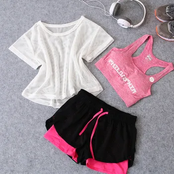 

Summer Casual Sport Women Two Piece Set Running Tops And Shorts Elastic Tracksuit Women Chandal Mujer 2 Piezas Conjunto Feminino