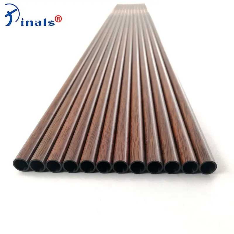 Inals Wooden Skin Archery Carbon Arrow Shaft 32 Inch ID6.2mm Spine 400 500 600 Compound Recurve Bow Longbow Hunting 12PCS
