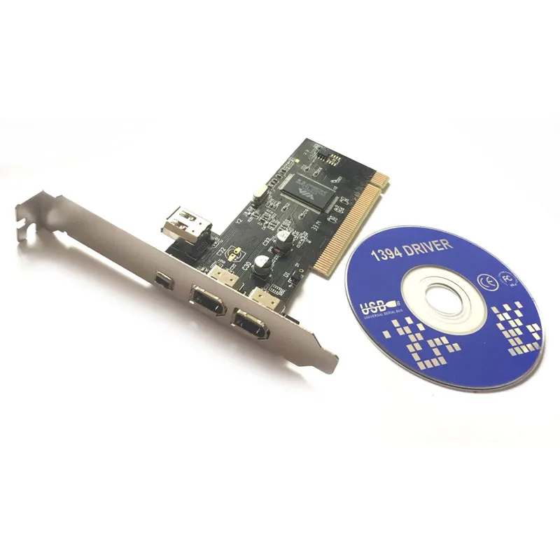 Новый 4 Порты и разъёмы Firewire IEEE 1394 / 6 Pin PCI до DV карты контроллера Карта