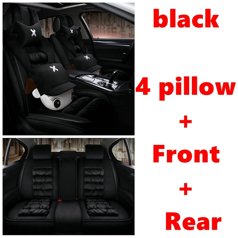 Полный чехол для сиденья автомобиля для Nissan Qashqai Navara D22 Juke X-trail Leaf Tiida Versa муранского Kicks LIVINA NP300 Dualis автомобильные аксессуары - Название цвета: black Cartoon