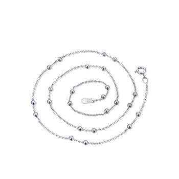 

Wholesale 925 Sterling Silver Chain Korean Fashion Jewelry Necklace Clavicle Chain Vintage Necklace Girl Bead Chain CHDAX002236