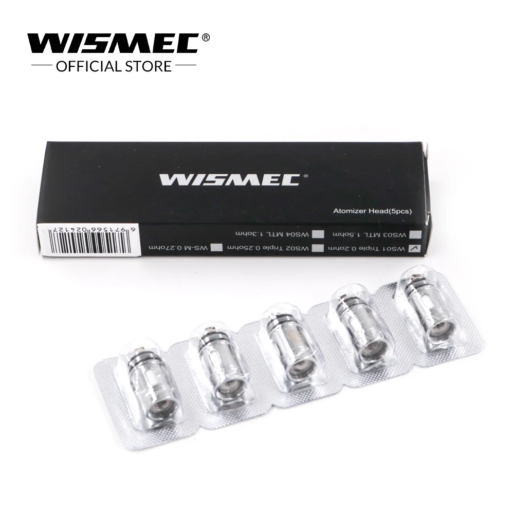 [Официальный магазин] 10 шт. Wismec WS01 0. 2 Ом/WS02 25 Ом/WS03 1. 5 Ом/WS04 1.3ом головка/WS M 0.27ом для