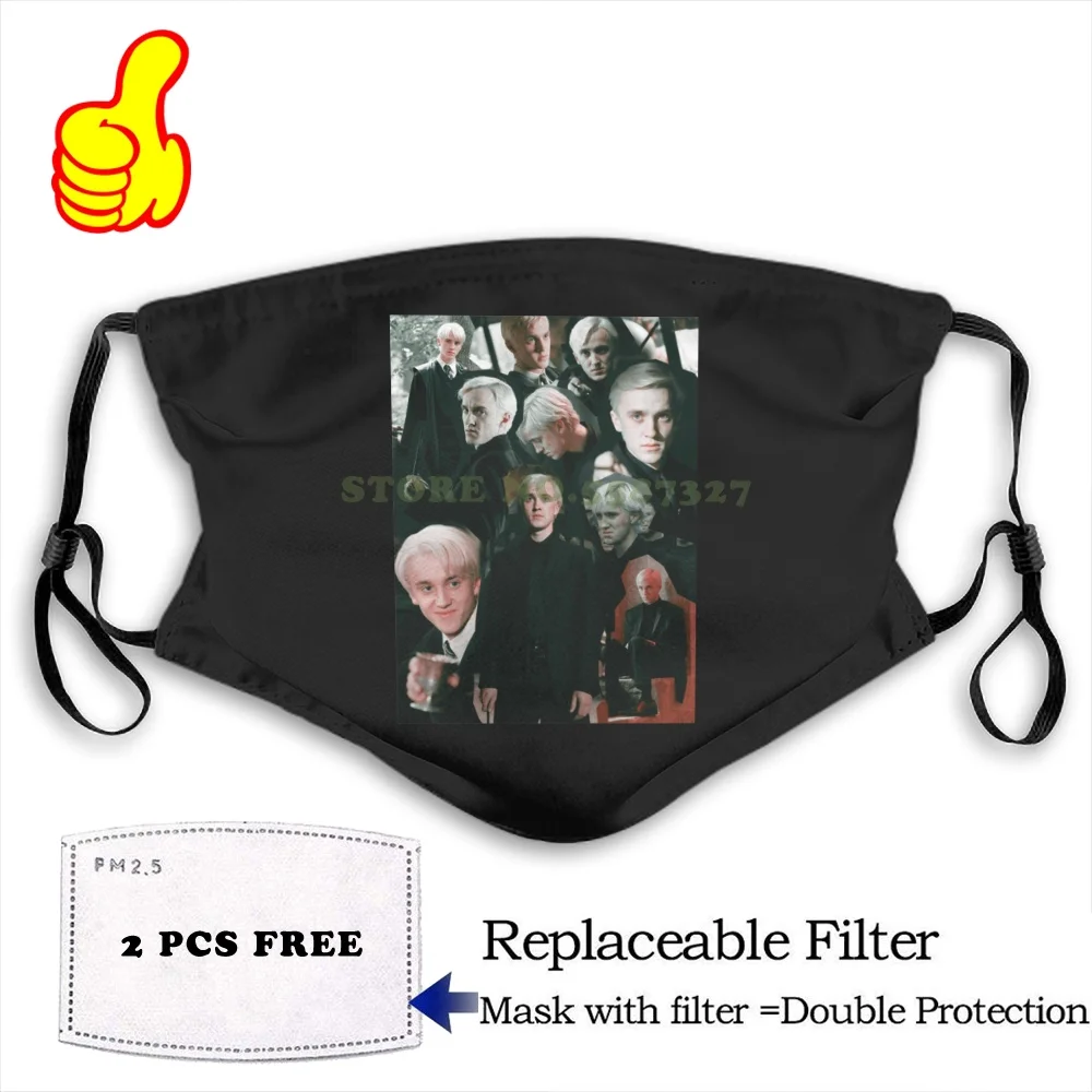 Коллаж с маской для лица: Tom Felton as Draco Malfoy защита от пыли фильтром мужчин женщин