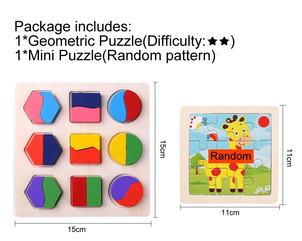 2DengFen 1MiniPuzzle Деревянные геометрические формы сортировка Математическая головоломка Монтессори дошкольного обучения обучающая игра для малышей игрушки для детей GYH - Цвет: 2DengFen 1MiniPuzzle