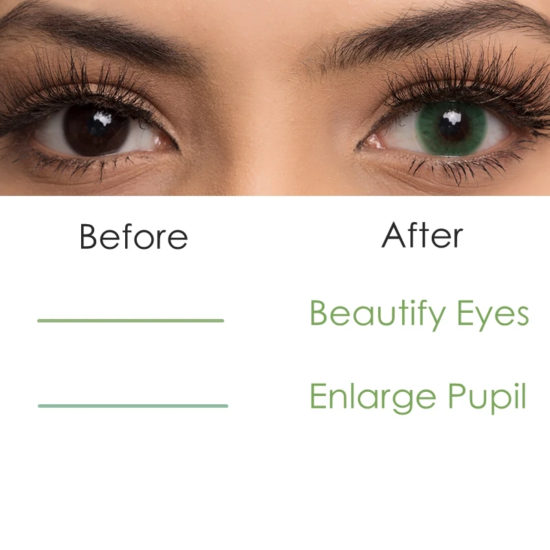 Premium Colored Contacts With Lenses Degree Annually Prescription Colored Contact Lenses With Power