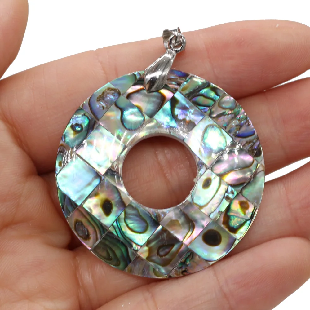 BENECREAT 8 ciondolo A Forma di Cuore In Conchiglia di Abalone, Ciondoli In Conchiglia di Abalone Naturale Da 30x30x2mm per La Realizzazione di Cavigliere, Collane e Bracciali Fai Da Te, Foro: 1.6mm