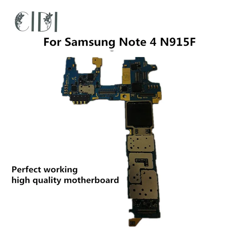 Марка CIDI используется оригинальная материнская плата для Samsung Note 4 N915F разблокированная материнская плата, логическая плата протестированная пластина