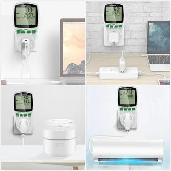 

Plugs Plug-in Digital LCD Energy Monitor Meter Electricity Electric Usage Monitoring Socket