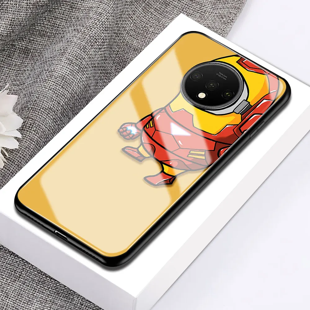 Для oneplus 7t чехол «Железный человек» marvel супергерой oneplus 7t стеклянная крышка Чехол Поддержка на заказ сделай сам - Цвет: A43