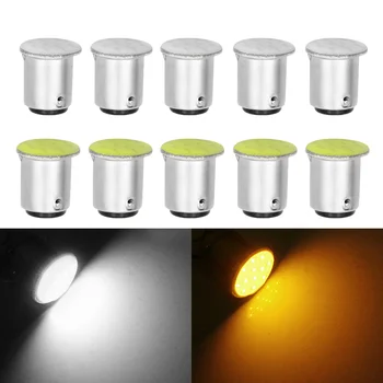 

10PCS P21W 1156 BA15S 1157 Bay15d 22SMD Car LED Bulb Auto Rear Turn Signal Lights brake Reverse Parking Lamp DC 12V White 22 SMD
