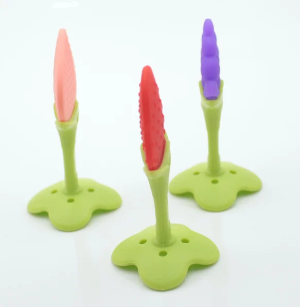 Детская силиконовая учебная зубная щетка без бисфенола в форме фруктов, безопасный Прорезыватель для зубов, жевательная игрушка, кольцо для прорезывания зубов, подарок для младенцев, детская, жевательная