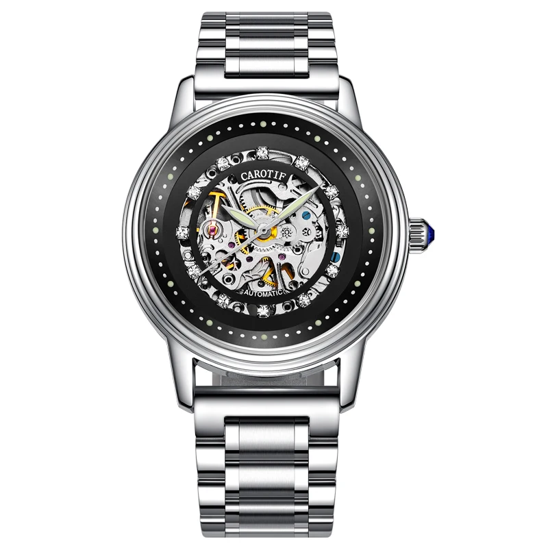 Carotif 2019 new fully automatic mechanical watch hollow men's watch