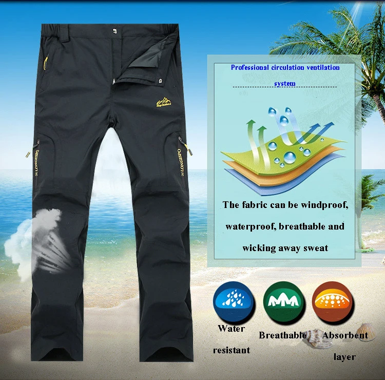 NUONEKO Mens Hiking Pants Tourism Camping Quick-Dry Summer Outdoor Sport Tactical Waterproof Wear-Resistant Cargo Trousers PNT02 NUONEKO Mens Hiking Pants Tourism Camping Quick-Dry Summer Outdoor Sport Tactical Waterproof Wear-Resistant Cargo Trousers PNT02