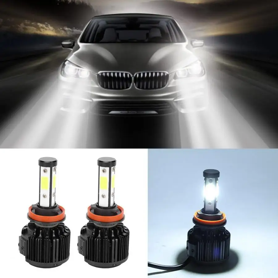 led headlight 2 Pcs Headlight Bulb 9~32V Aviation Aluminum 6500K 8000LM 50W IP67 Bulb Car Styling