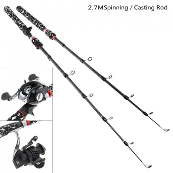 

2.7m Camouflage 7 Section Carbon Fiber Lure Fishing Rod Ultra Light Spinning / Casting Fishing Pole
