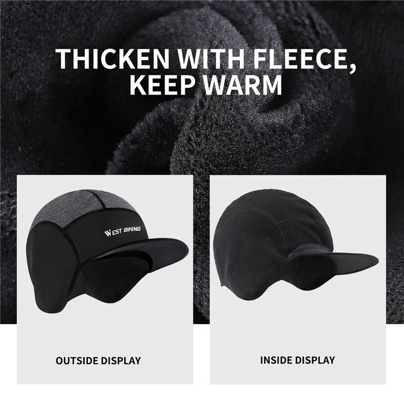 Winter Cycling Caps Reflective Ear Protection Men's Bicycle Snowboard Ski Warmer Caps Riding Running Windproof MTB Bike Hats 53G 5