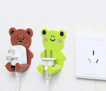 

8pcs Strong Adhesive Hook Power Plug Socket Hanger Holder Wall Mounted Self Sticky Multi-function Wall Storage Hooks