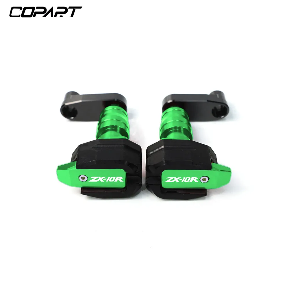 Для Kawasaki ZX 10R ZX10R ZX-10R 2011- мотоциклетные ползунки защиты рамы от падения обтекатель Защита Анти Краш Pad протектор - Цвет: Green