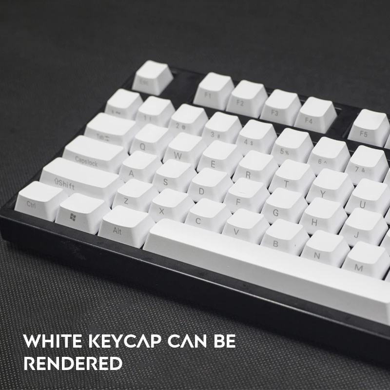 104 ключей с боковой печатью PBT OEM Height Keycaps может визуализировать набор клавишных колпачков для механической клавиатуры, продавая только игровые брелки
