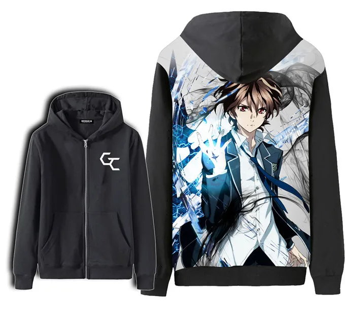 Модная Толстовка Unsiex, толстовки для мужчин и женщин с принтом аниме Guilty Crown, худи для косплея, худи на молнии