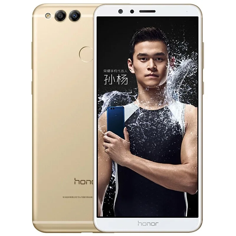 Honor 7X4G LTE мобильный телефон Kirin 659 Android 7,0 5,9" 2160*1080 полный экран 4 Гб ram 128 ГБ rom отпечаток пальца