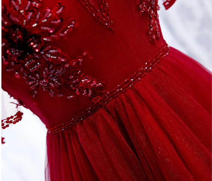 Vestido de festa, Сексуальное Красное длинное платье для выпускного вечера с глубоким вырезом, кружевное платье в пол, платье для выпускного вечера, новая мода, Robe De Soiree