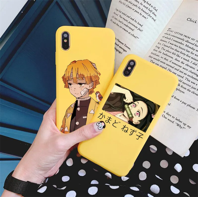 Демон убийца Kimetsu без Yaiba Zenitsu Agatsuma чехол КРЫШКА ДЛЯ huawei p30 lite p20 pro p10 mate 10 lite honor 20 9 10 lite чехол