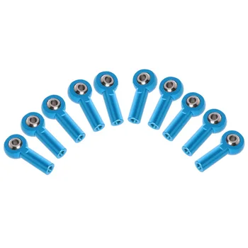 

10Pcs M3 Aluminum Link Rod End Ball Joint for 1/10 RC Car Parts Truck Buggy Crawler Tamiya HSP TRAXXAS Hsp Racing,Blue