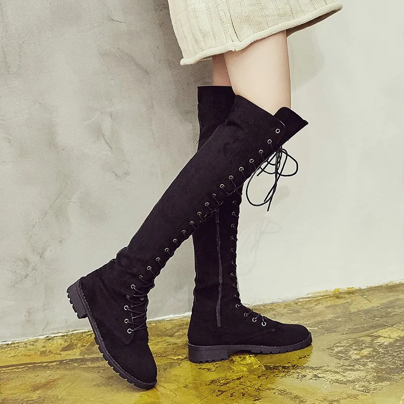 Bootee/ женские ботинки на низком каблуке; зимняя обувь; женские роскошные дизайнерские ботинки на резиновой подошве со шнуровкой и круглым носком; женские ботинки