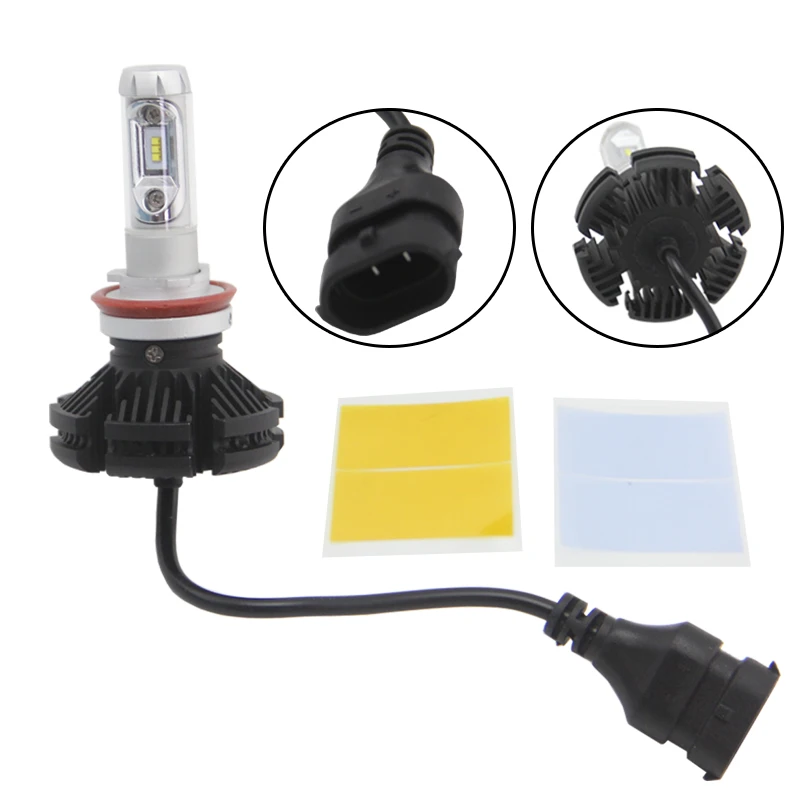 SHUOKE лучшая гарантия качества X3 H11 Led H11 авто фары 12 В 50 Вт 6000лм IP67 Автомобильная Лампа все в одном CSP Светодиодная лампа