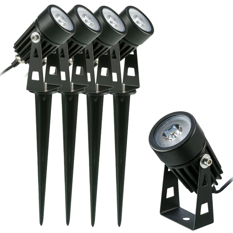 4/10pcs 3W LED Landscape Lights 220V Waterproof for Garden Pathway Walls Trees Flags