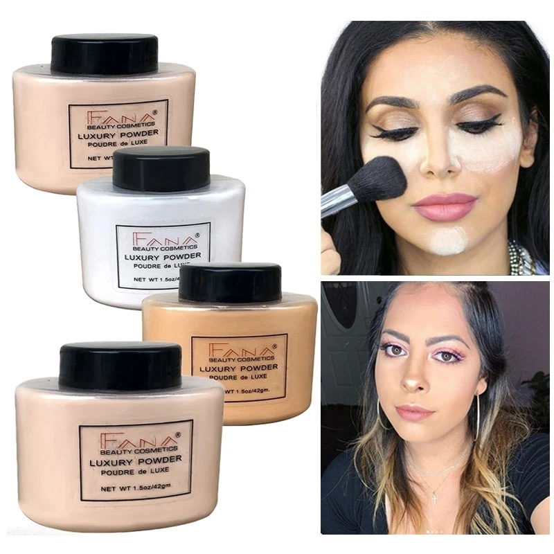 

4 Colors Loose Powder Face Whitening Skin Finish Transparent Mineral Makeup Cosmetic Foundation Setting Powder