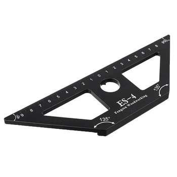 

Portable Carpenter With Base High Accuracy Woodworking Measuring Tool Scribing 45 Degrees Marking Angle Ruler Aluminum Alloy
