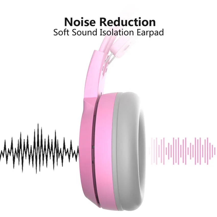 SOMIC G951S Kids PS4 Gaming Headset casque Pink Girls Cat Ear PC Stereo Headset with Microphone for Xbox One Phone Laptop Tablet