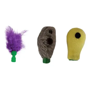 

3Pcs Innovations Cat Toy Replacement Electronic Moving Feather & Mouse Teaser Mouse Squeak Pet Cat Toy Supplies*0