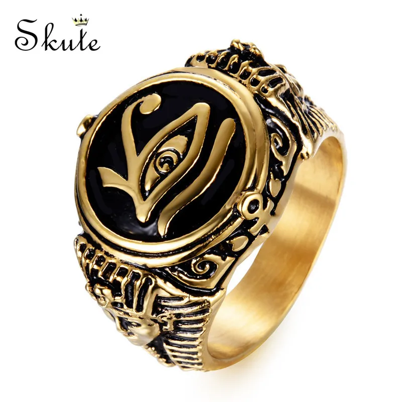 Skute винтажное мистическое египетское Фараон Horus кольцо на палец индивидуальное