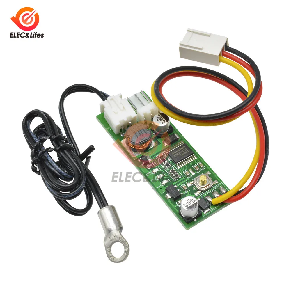 DC Motor Speed Controller DC 12V 2-3 Wire Temperature Control Denoised Speed Controller Governor Regulator with Probe ON/OFF for Computer PC Fan/alarm