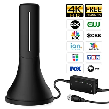 

Satxtrem 338A Indoor/Outdoor TV Antenna DVB T2 digital HDTV Antena TV 120 Mile 4K UHF VHF Signal Amplifier Support Fire TV Stick