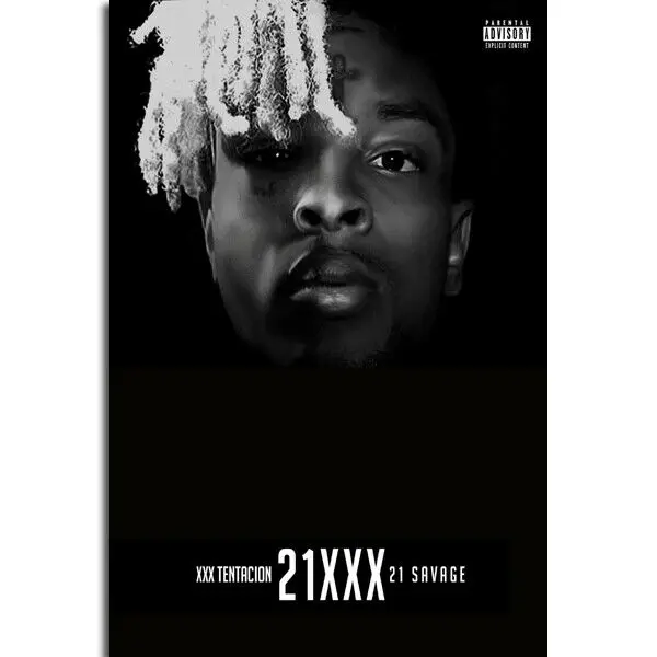 Альбом 21 Savage XXXTENTATION рэп хип хоп исполнитель шелковой ткани настенный