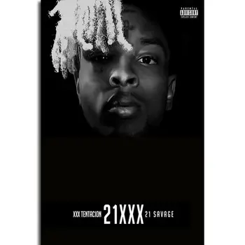 

Album 21 Savage XXXTENTATION Rap Hip Hop Singer Silk Fabric Wall Poster Art Decor Sticker Bright