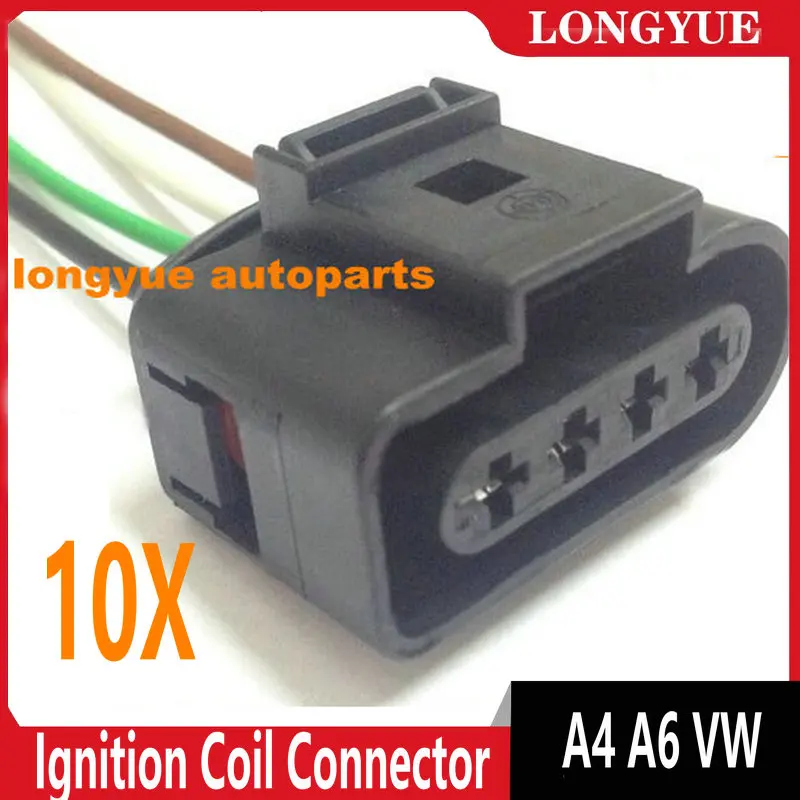 Longyue 10 шт. комплект для ремонта катушки зажигания чехол A4 A6 VW жгут проводов