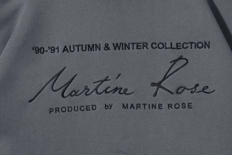 19FW Martine Rose толстовки высокое качество вышивка Свободные повседневные уличная Мартина Розовый пуловер серый зеленый кофты