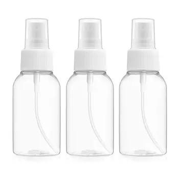 

3Pcs 75ml Portable Travel Transparent Empty Refillable Spray Bottle Atomizer