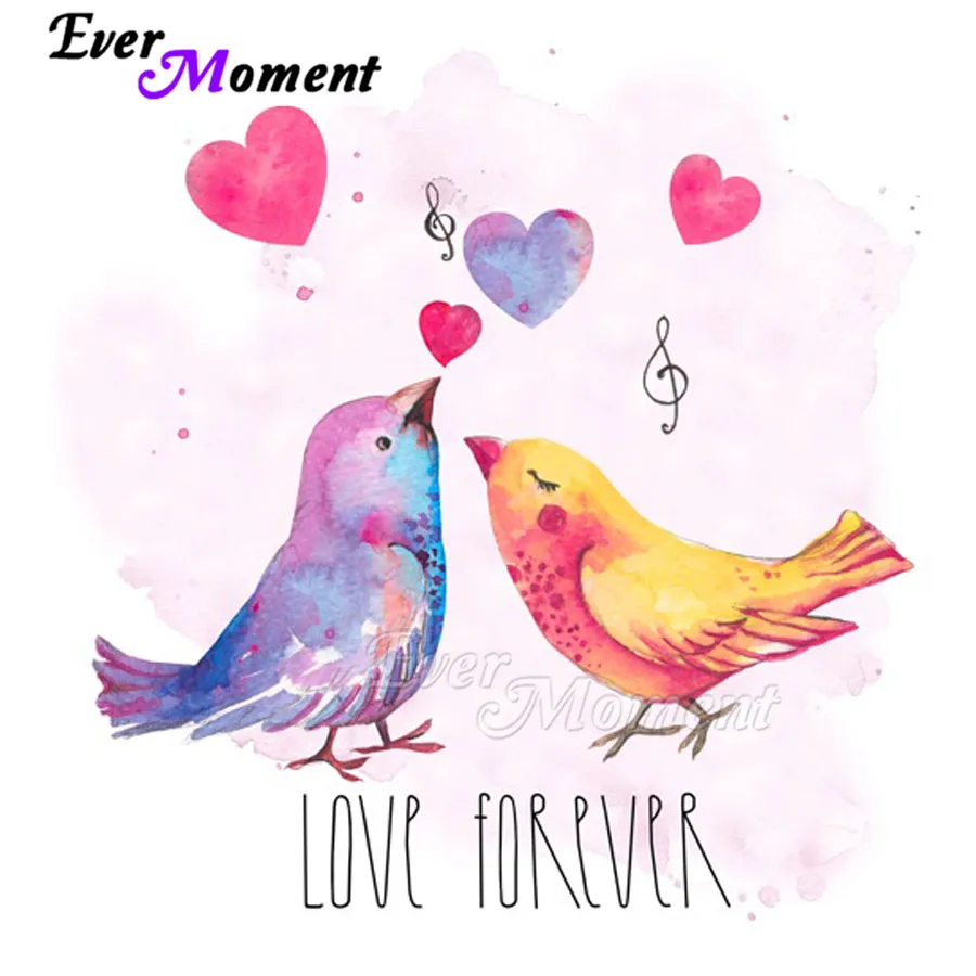 Ever Moment Diamond Painting 5D DIY Bird Love Forever Full Square Drill Mosaic Picture Of Rhinestone Embroidery 3F2162 | Дом и сад
