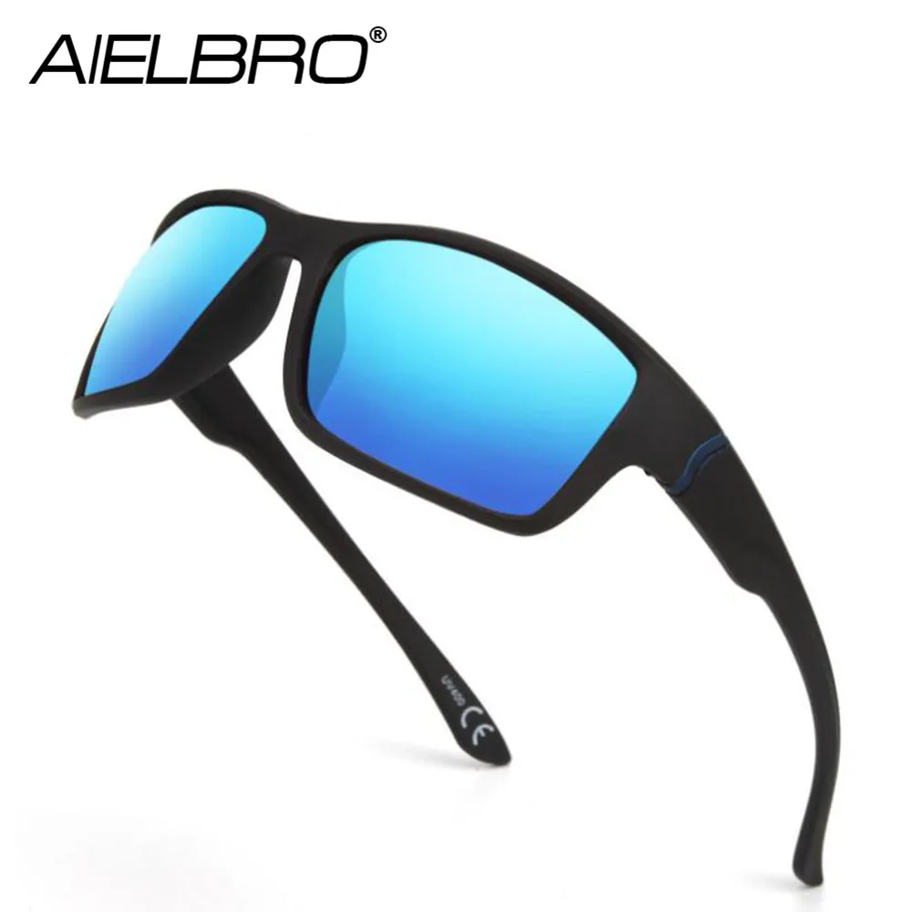 AIELBRO Cycling Glasses Sports Sunglasses Men MTB Bicycle Glasses UV400 Protection Bike Cycling Running Goggles Style Sunglasses