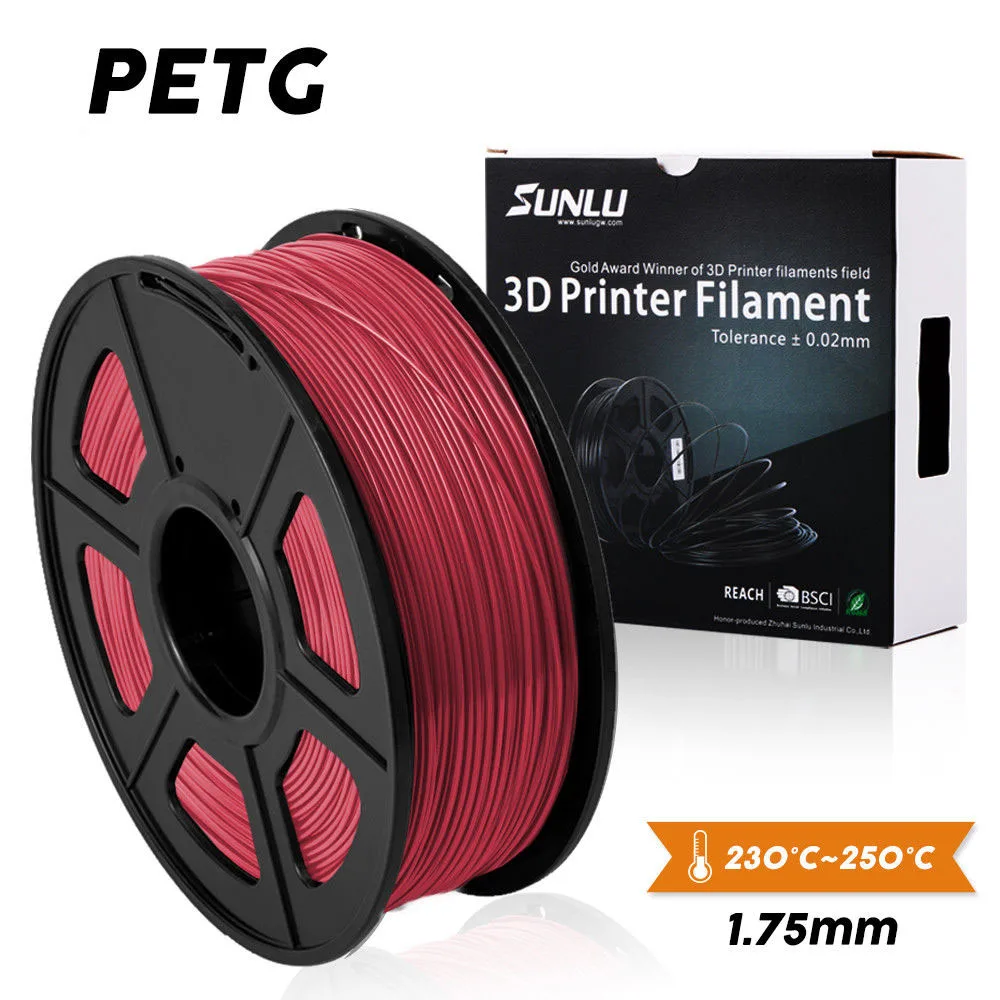 

SUNLU 3D Printer Filament PETG 1.75mm Black PETG Plastic for 3D Printings with RoHS and Reach Certifica 2019 free shipping
