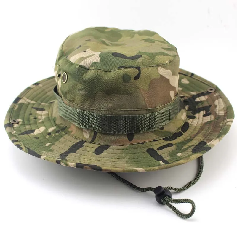 Outdoor Bucket Hats Mens Jungle Military Camouflage Bob Camo Bonnie Hat Camping Barbecue Cotton Mountain Climbing Fishing Caps (1)