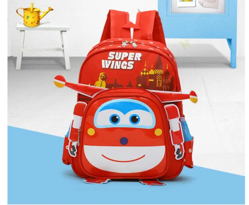 3D Style Children Backpacks Kindergarten girls boys baby backpack New Fashion Cartoon Super Wings Cute Kid School bags